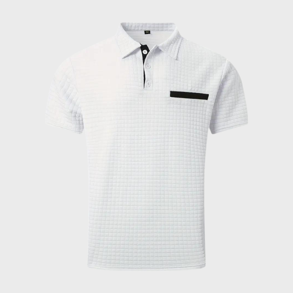 Men's Casual Polo Shirt Classic Short Sleeve Knit Top