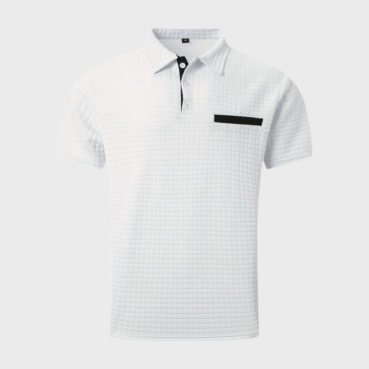 Men's Casual Polo Shirt Classic Short Sleeve Knit Top