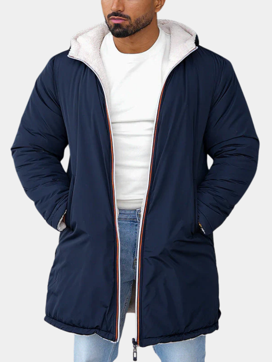 Men's reversible lightweight jacket shown from the front
