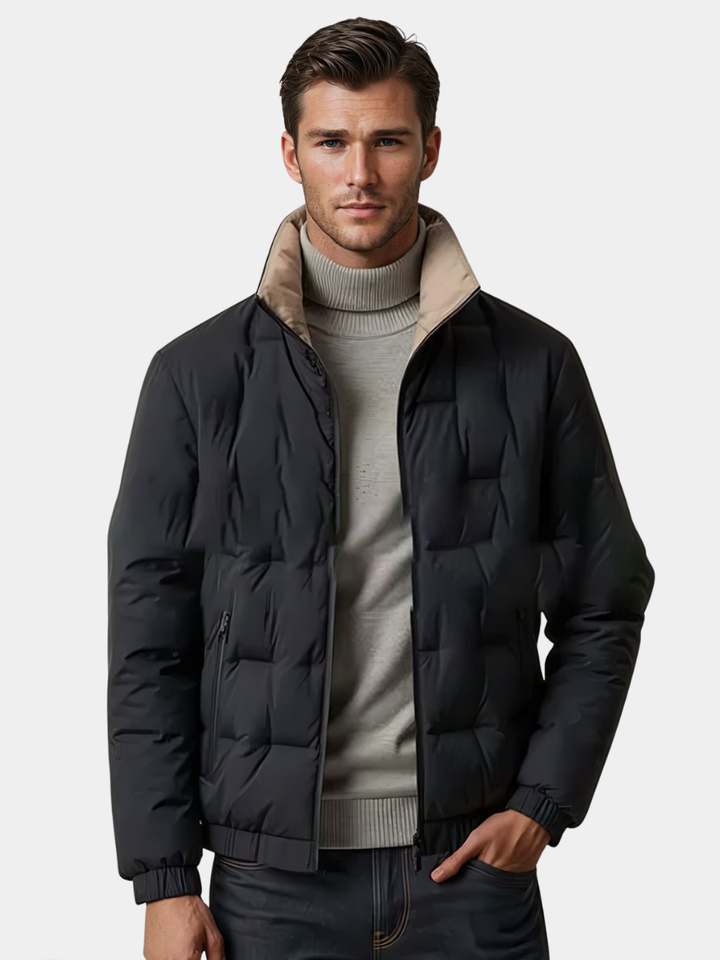 Men's lightweight quilted jacket with a relaxed fit, shown from the front