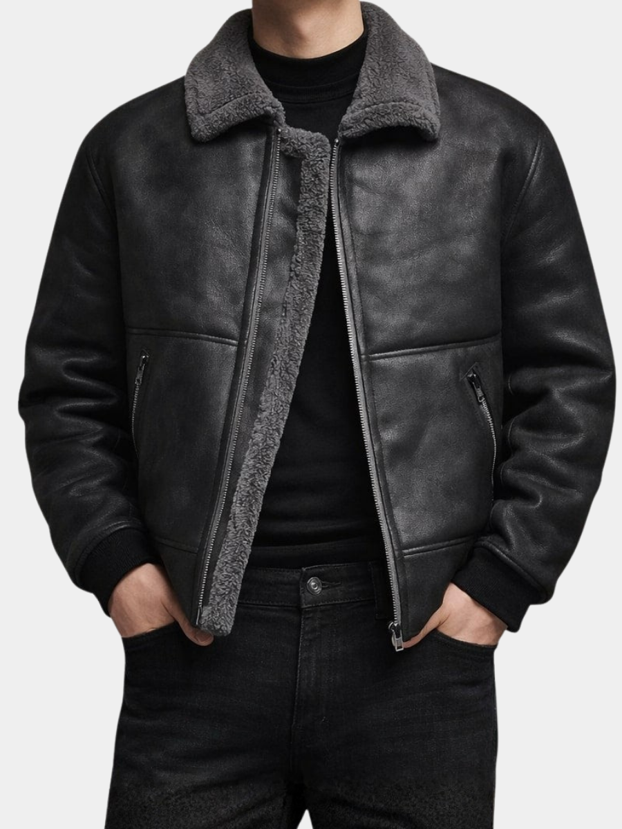 Men's insulated full-zip jacket shown from the front