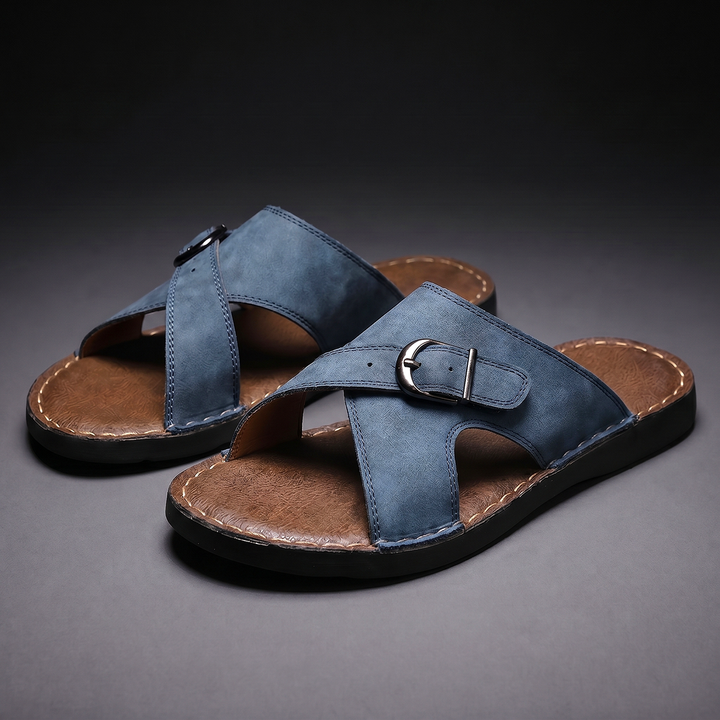 Men's Criss-Cross Sandals With Adjustable Buckle