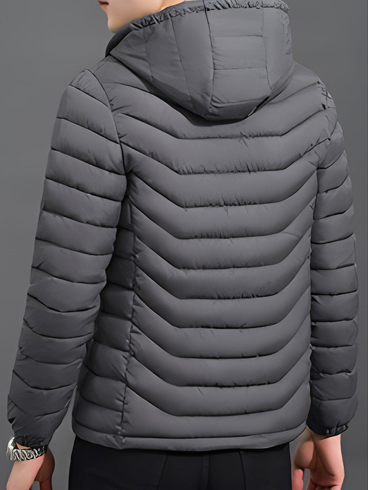 Men's jacket showing the front fastening