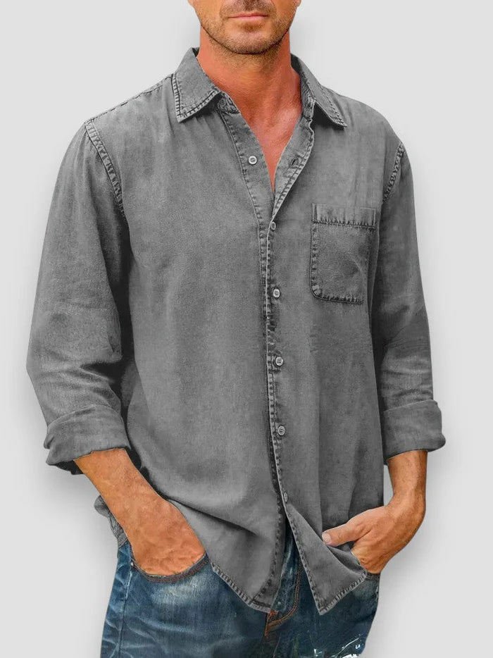Men’s Long Sleeve Slim Fit Shirt Breathable Fabric