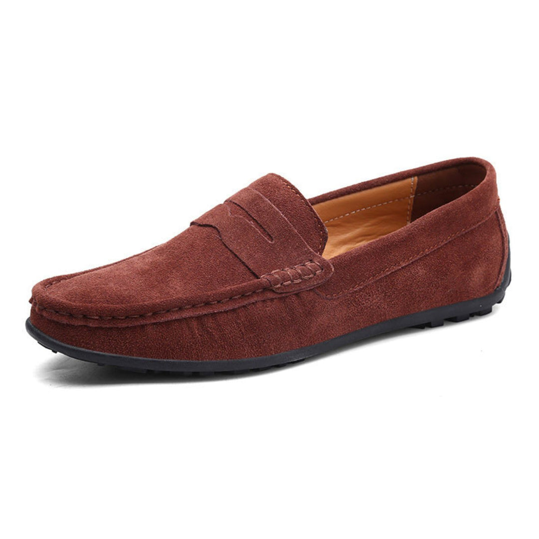Men's Orthopedic Leather Slip-On Slippers