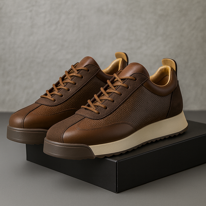 Leather Cushioned Sneakers