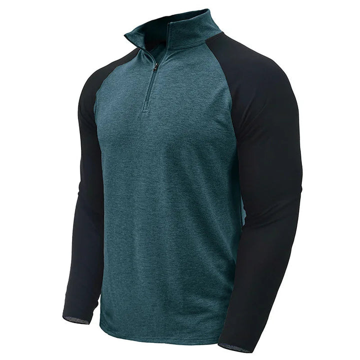Men's Color Block Stretch Quarter Zip Pullover