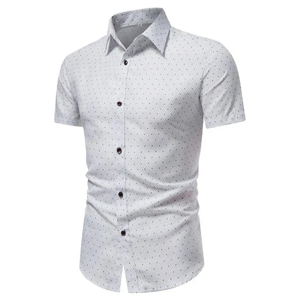Tailored Lightweight Short-Sleeve Shirt Navy Blue