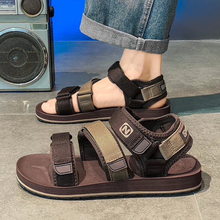 Men's Flat Gladiator Sandals Breathable Casual Summer Shoes