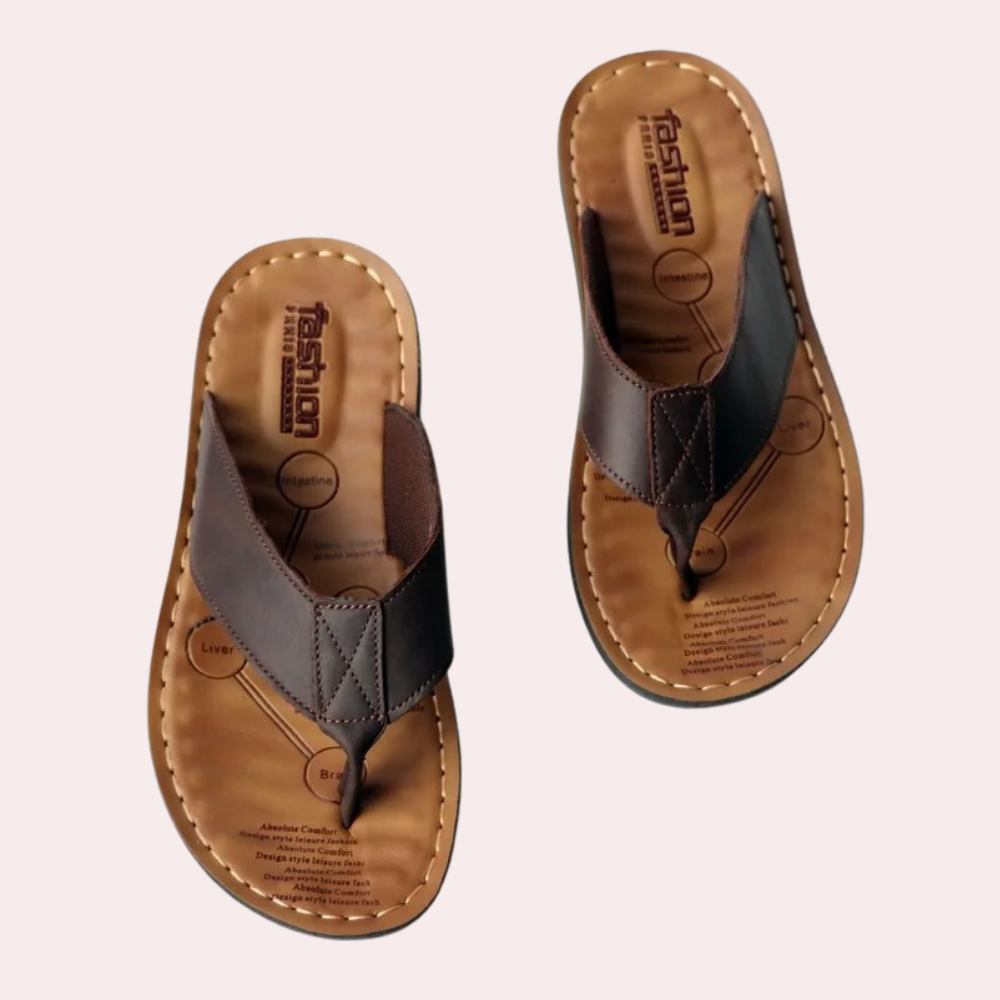 Men's Classic Cork Look Toe Post Sandals