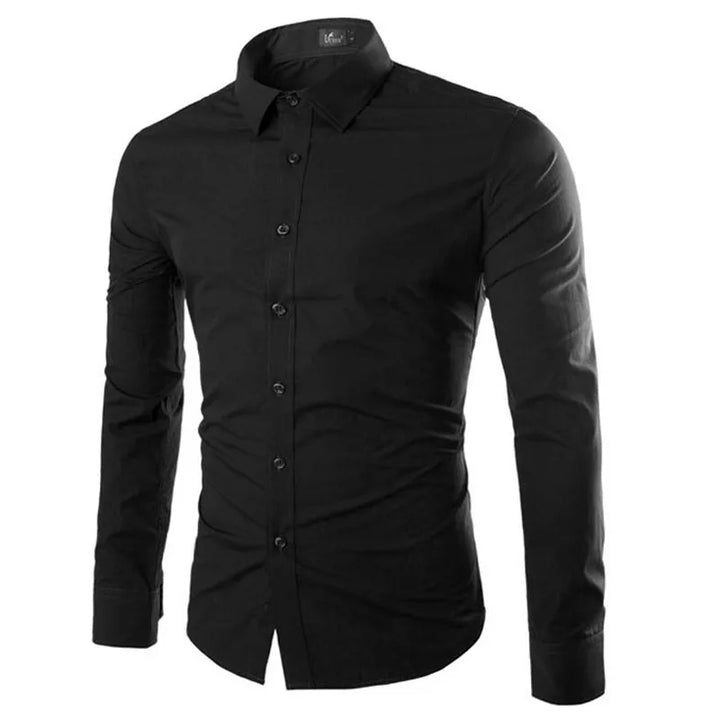 Modern Solid Color Dress Shirt