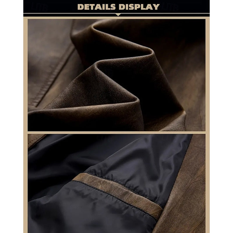 Side view of the men's classic lapel blazer