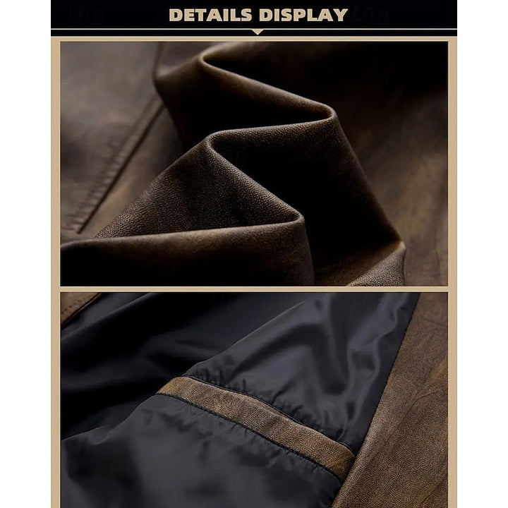 Side view of the men's classic lapel blazer