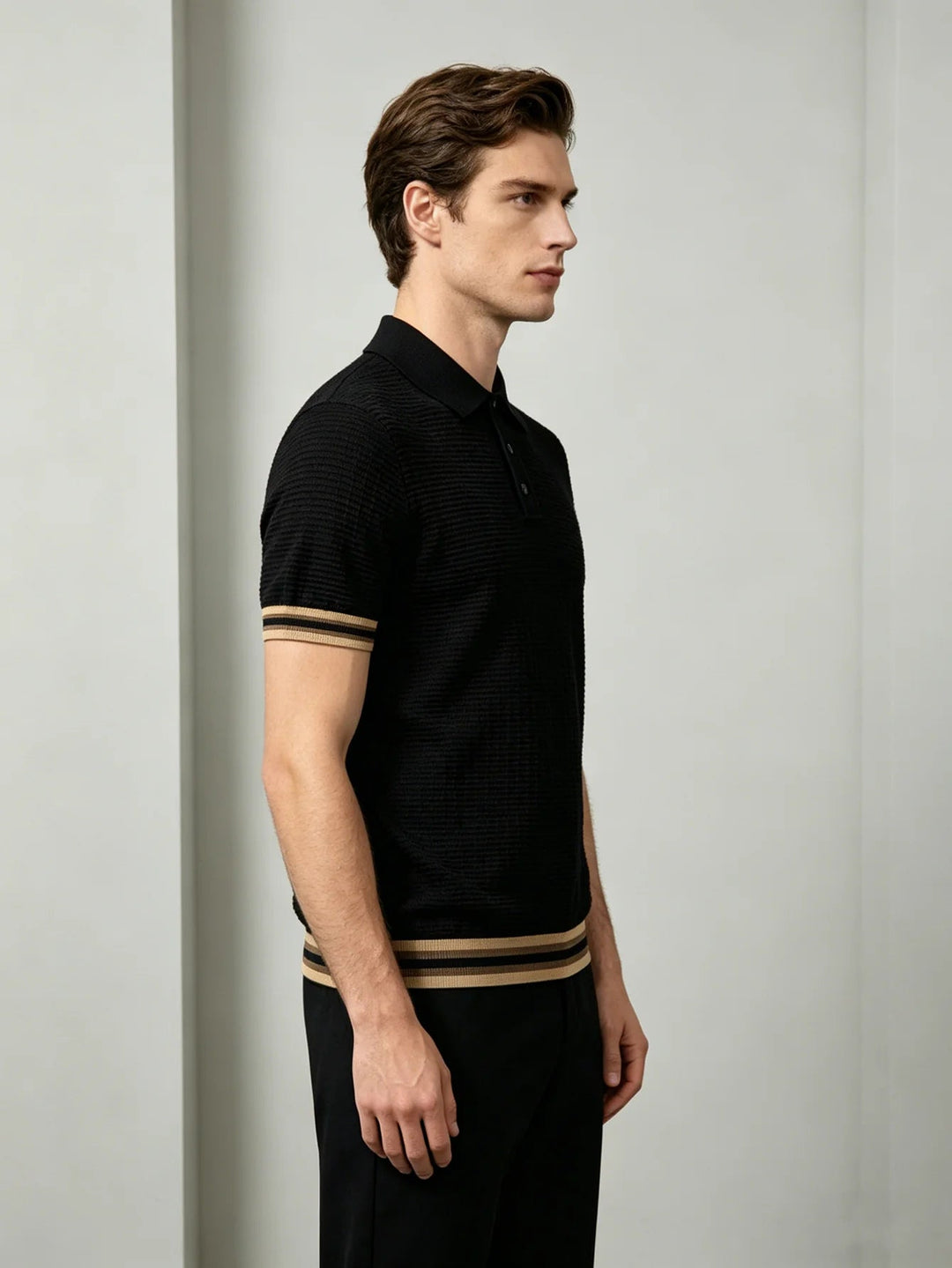 Men's Lightweight Breathable Polo Shirt Black