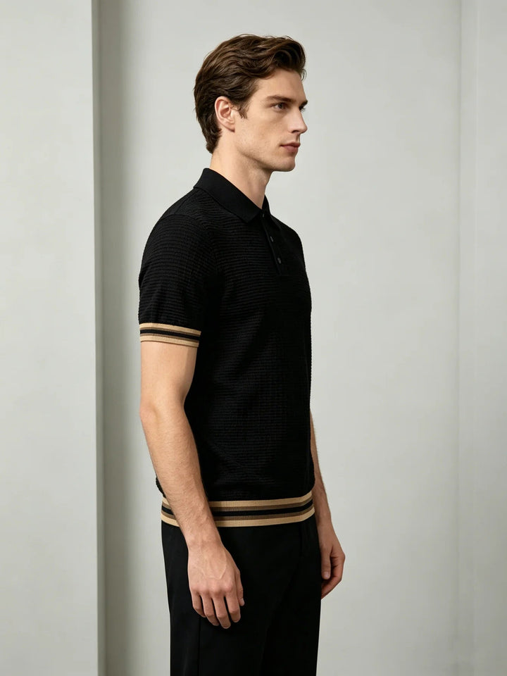 Men's Lightweight Breathable Polo Shirt Black