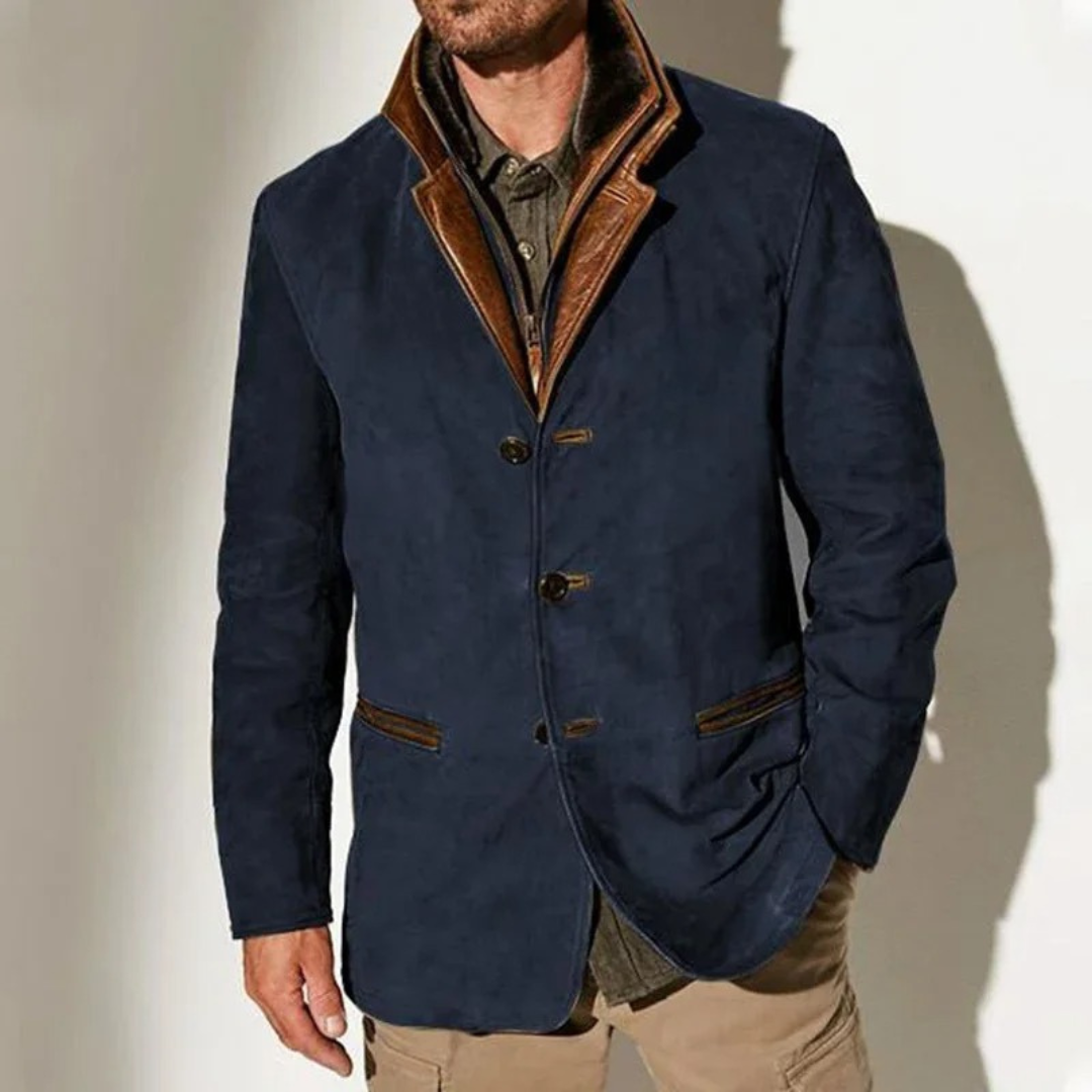 Retro Vintage Wool Blend Jacket for Men