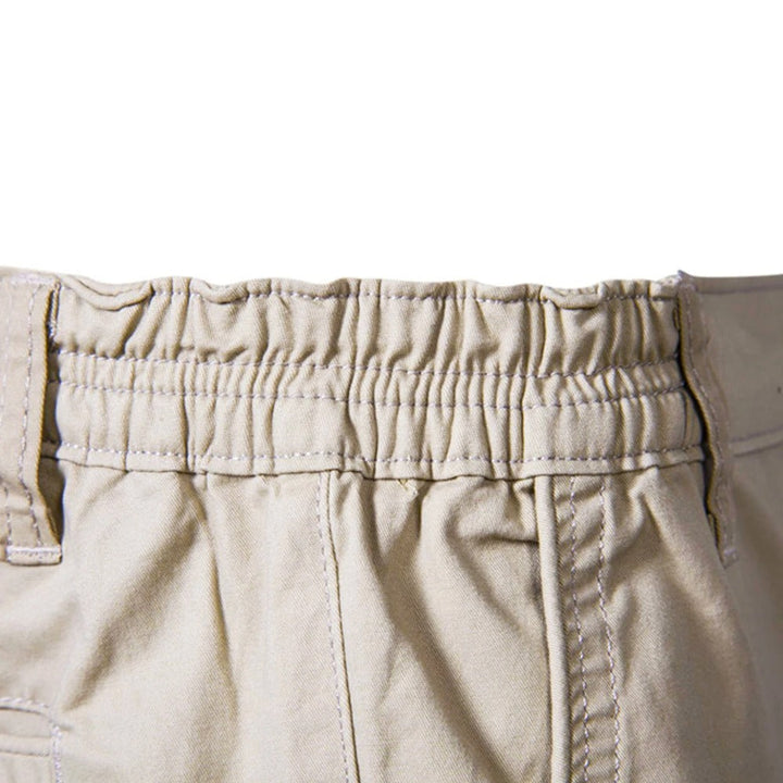 Cotton Blend Stretch Waistband Casual Shorts
