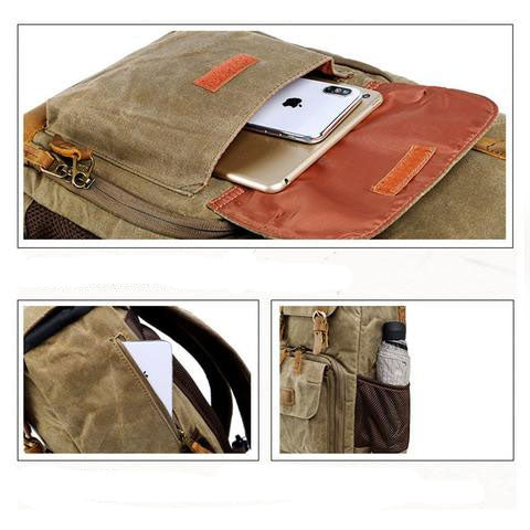Canvas Vintage Camera Backpack