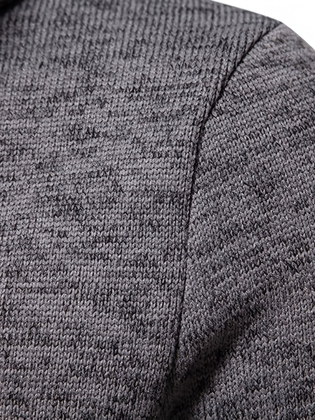 Men's knitted jumper with long sleeves and shawl collar