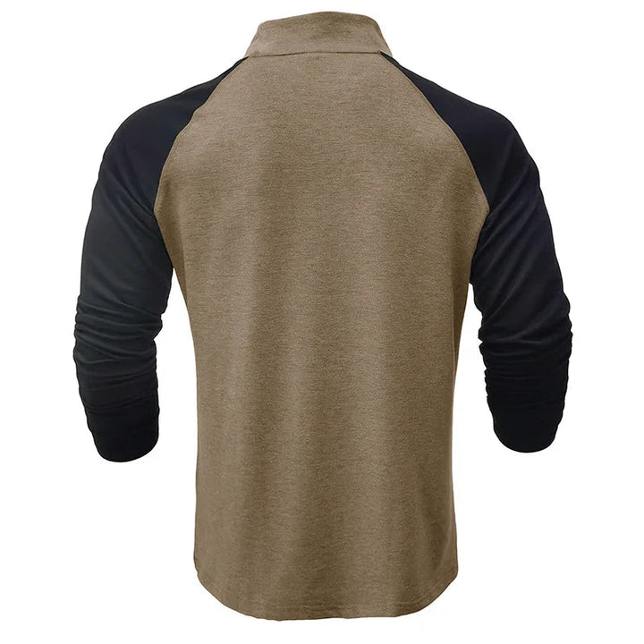 Men's Color Block Stretch Quarter Zip Pullover