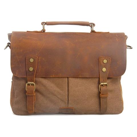 Vintage Canvas Motorcycle Shoulder Bag
