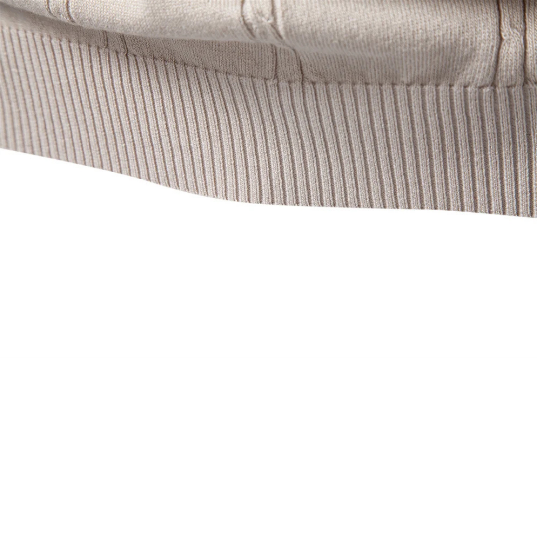 Men's Ribbed Knit Viscose Blend Polo Shirt