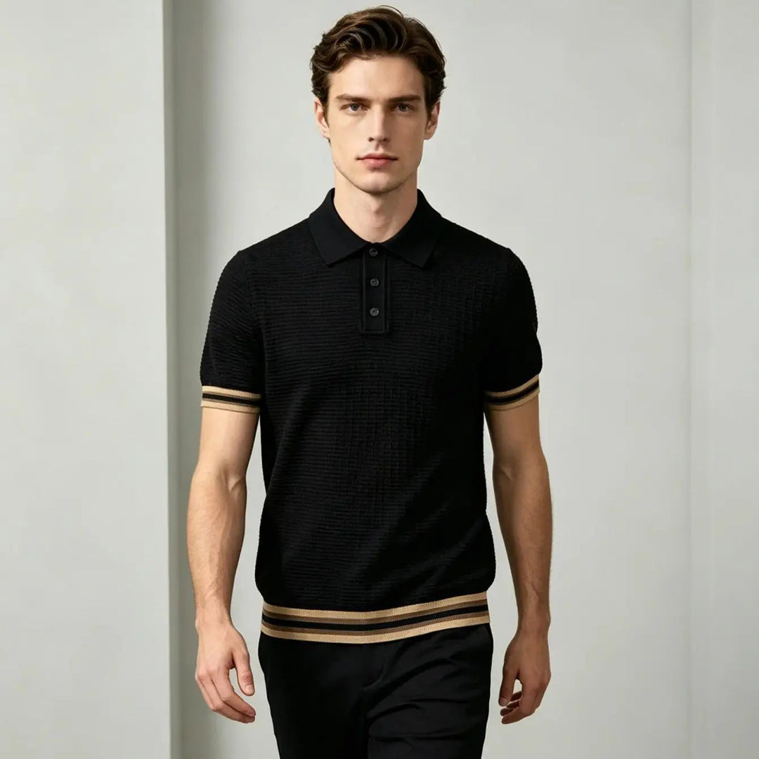 Men's Lightweight Breathable Polo Shirt Black
