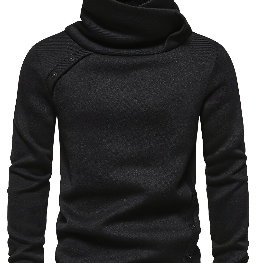 Men's jumper layered over a casual shirt