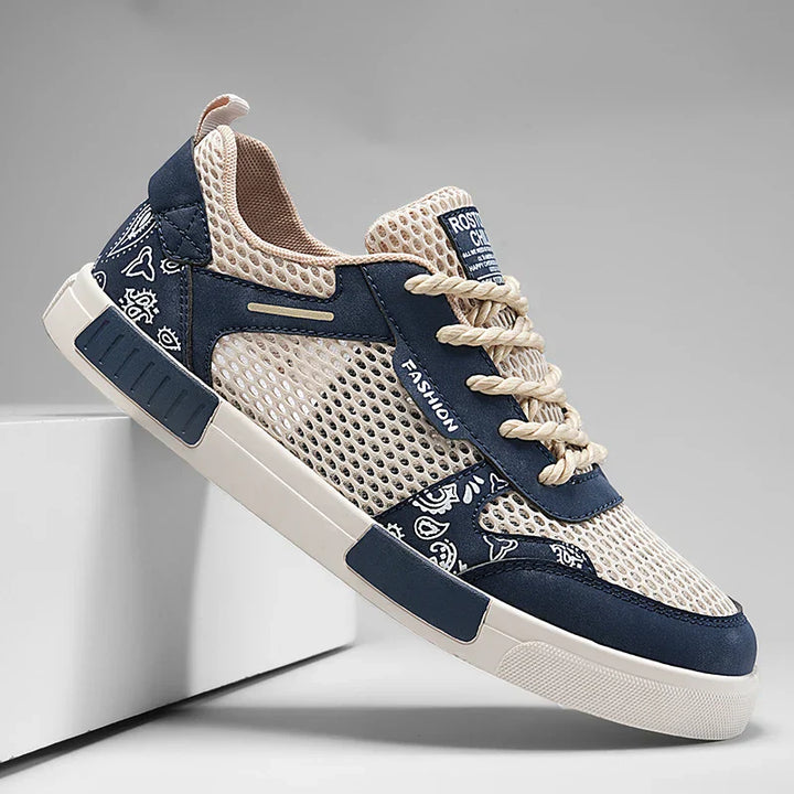 Men's Mesh Low Top Sneakers Casual Lace Up