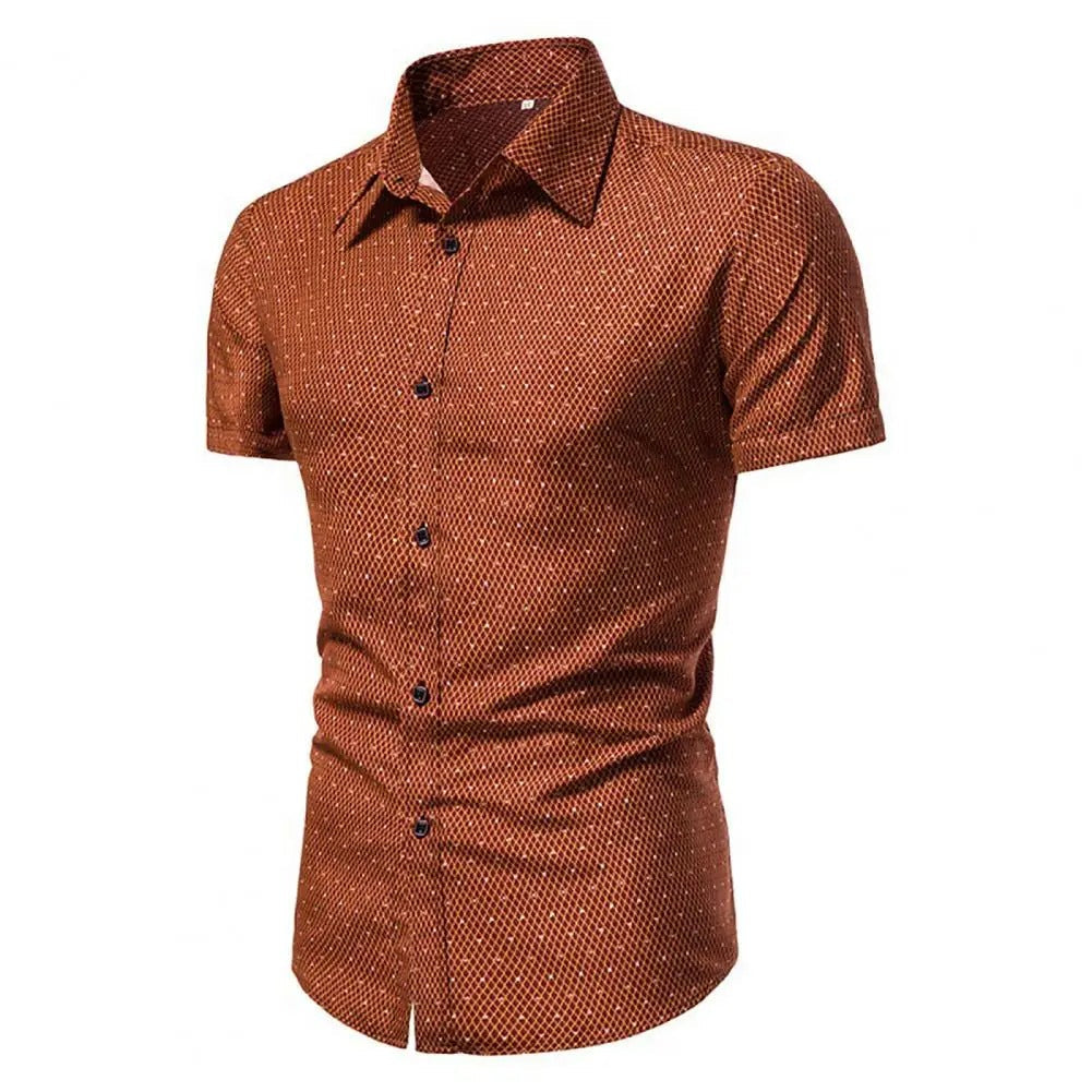 Tailored Lightweight Short-Sleeve Shirt Navy Blue