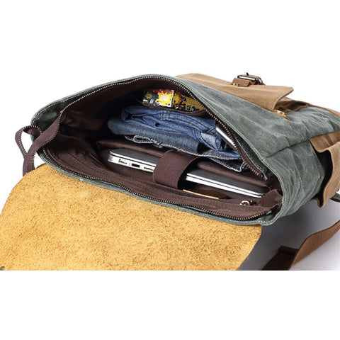 Canvas Vintage Style Backpack Mens