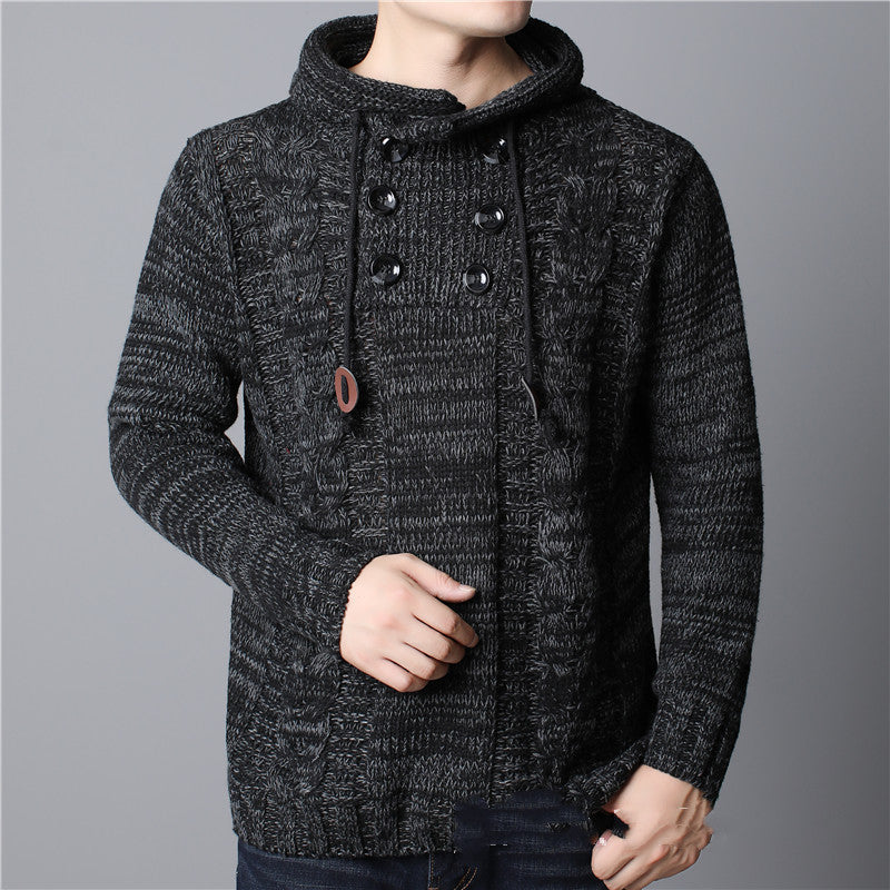 Men's Chunky Knit Hoodie Structured Fit