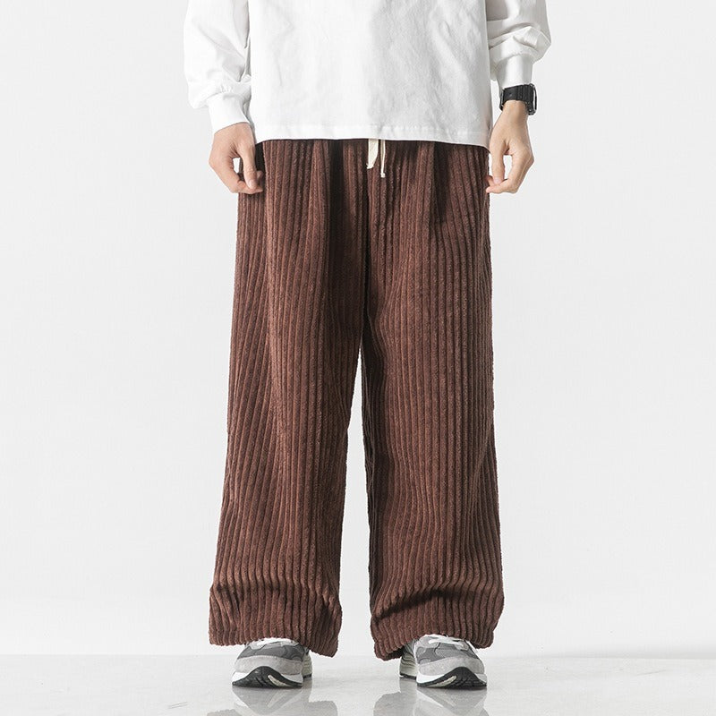 Men's Corduroy Sweatpants Relaxed Tapered Fit