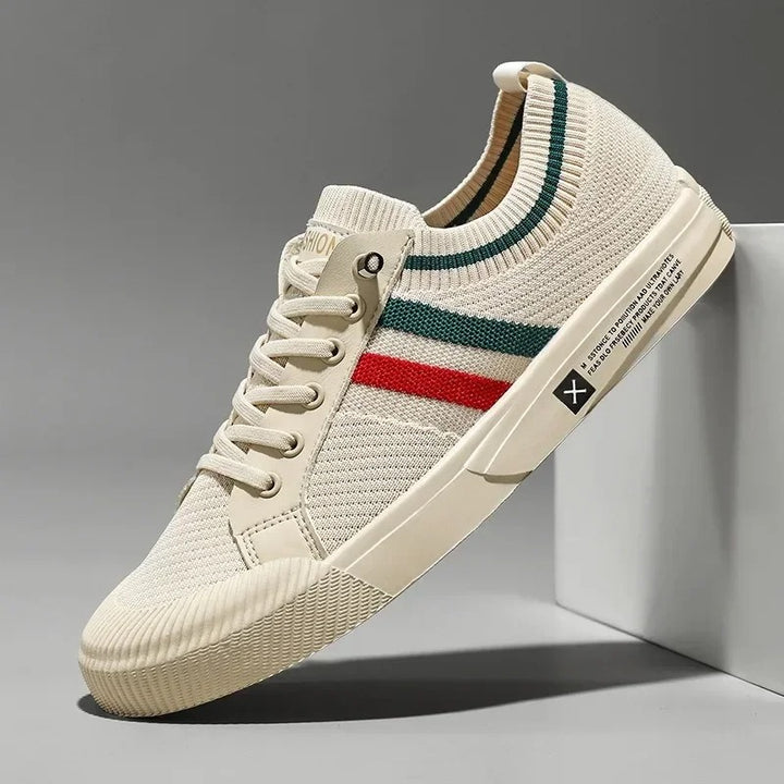 Stripe Knit Casual Sneakers
