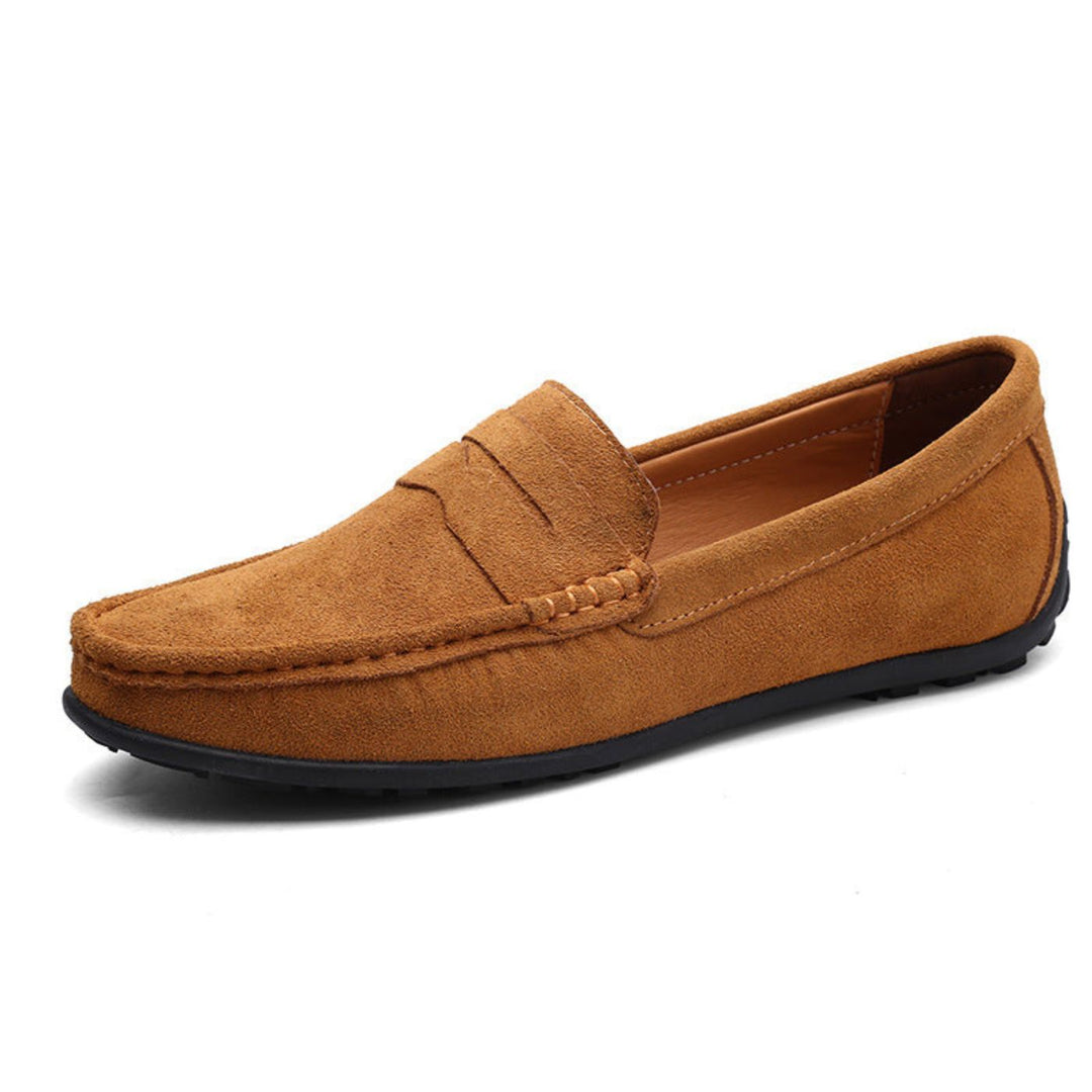 Men's Orthopedic Leather Slip-On Slippers