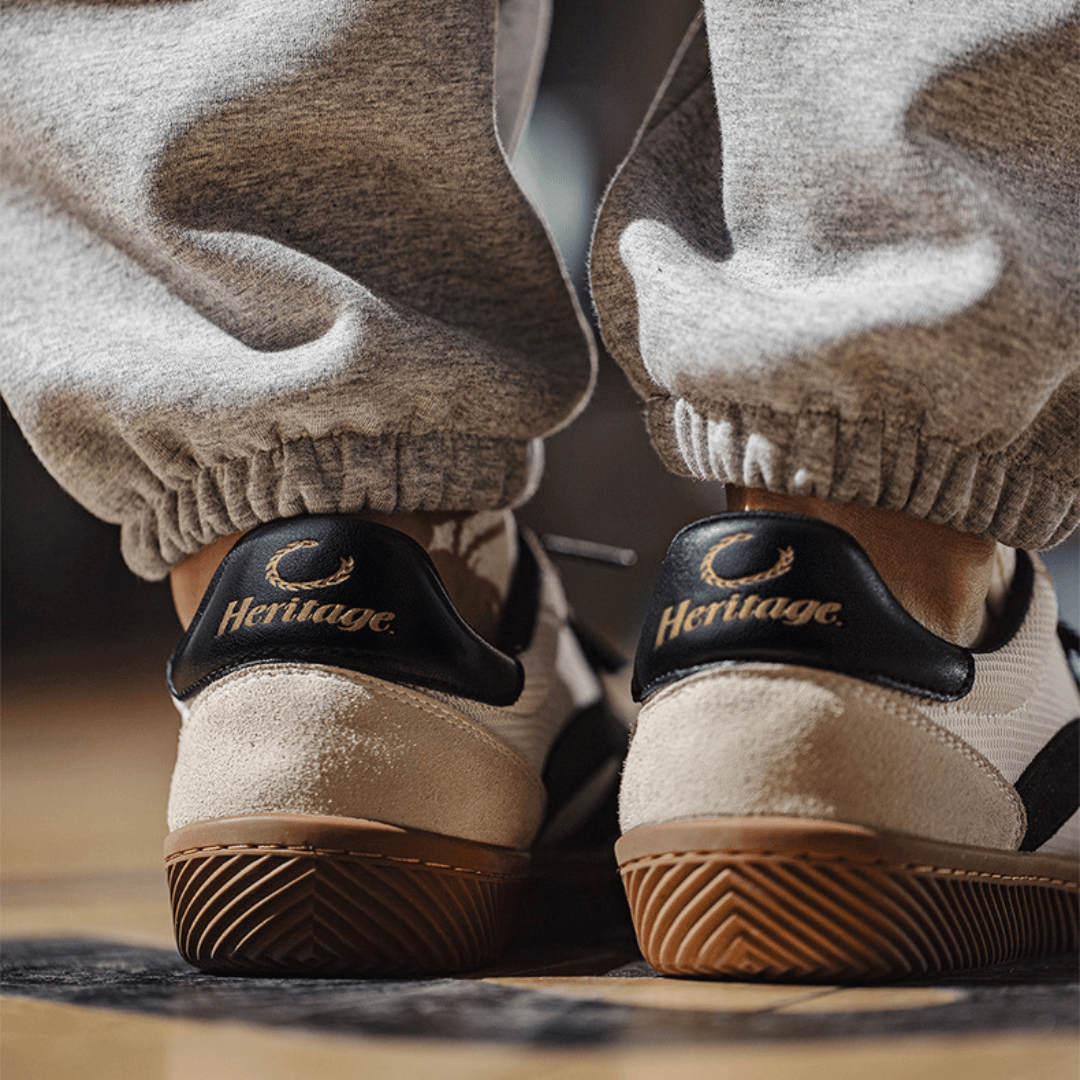 Suede Fabric Retro Squash Trainers