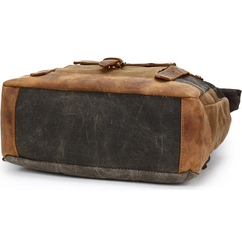 Vintage Waterproof Canvas Roll-Top Backpack
