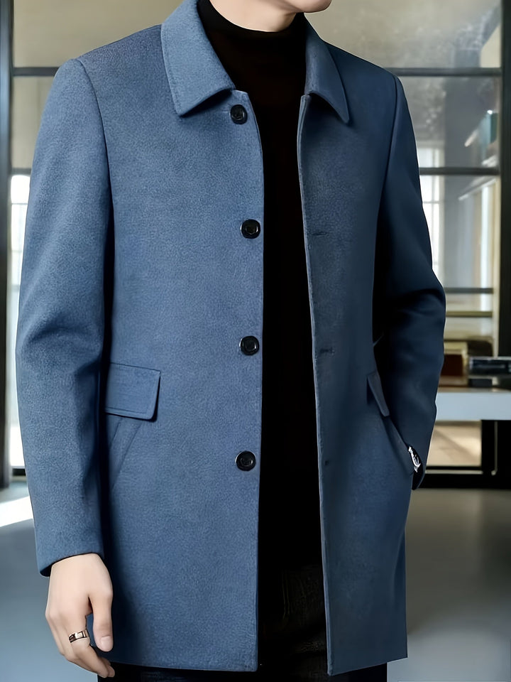 Full-length view of a classic men's coat