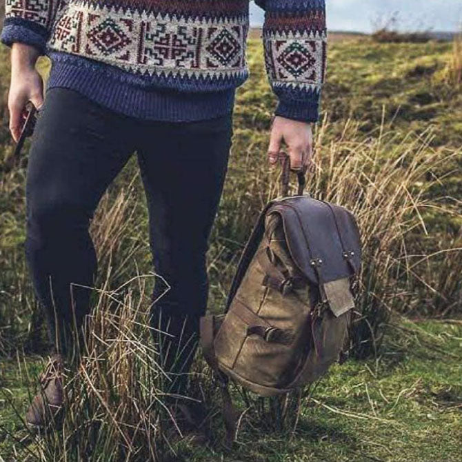 DSLR Camera Backpack Durable Vintage Design