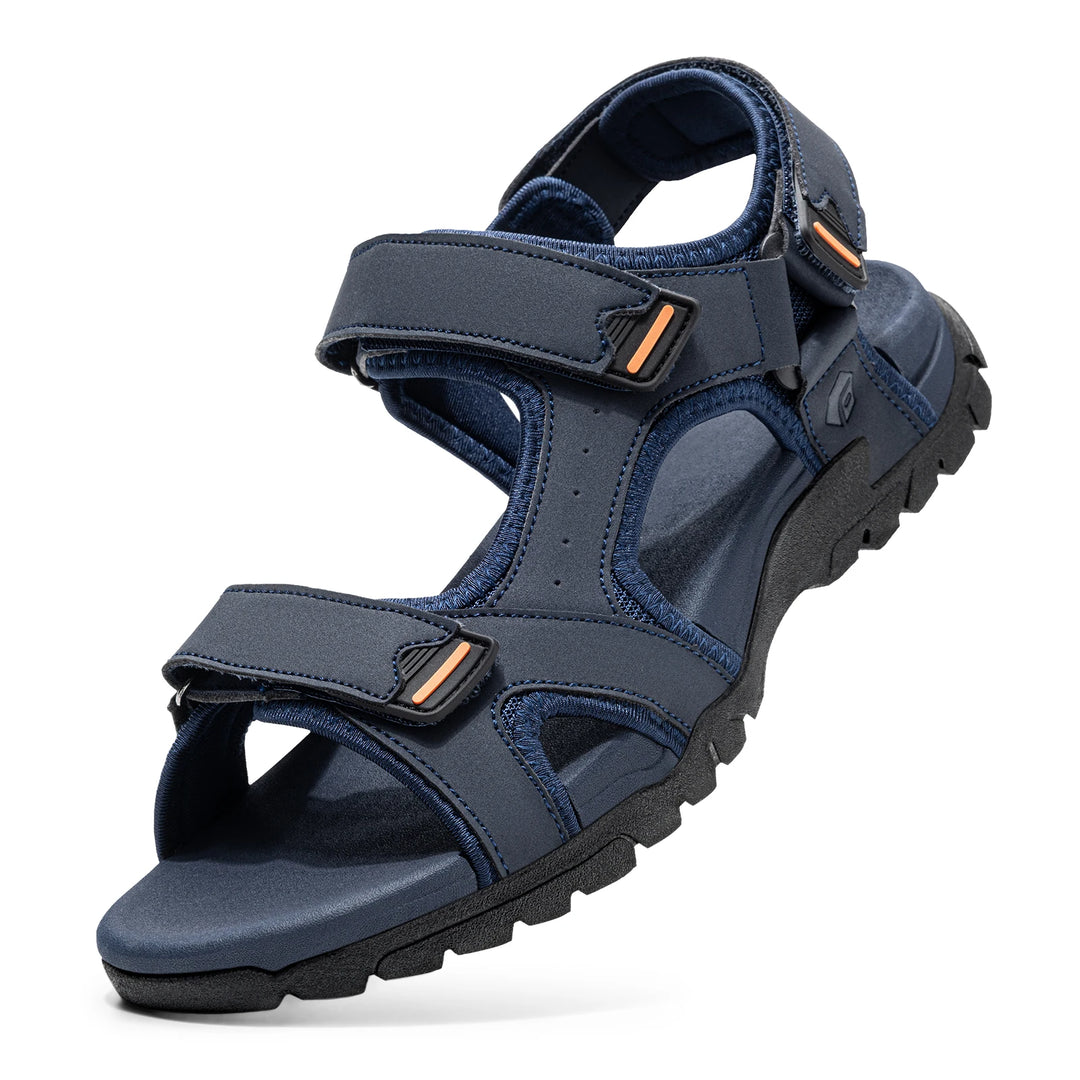 Men's Wide Toe Box Walking Sandals Synthetic Leather