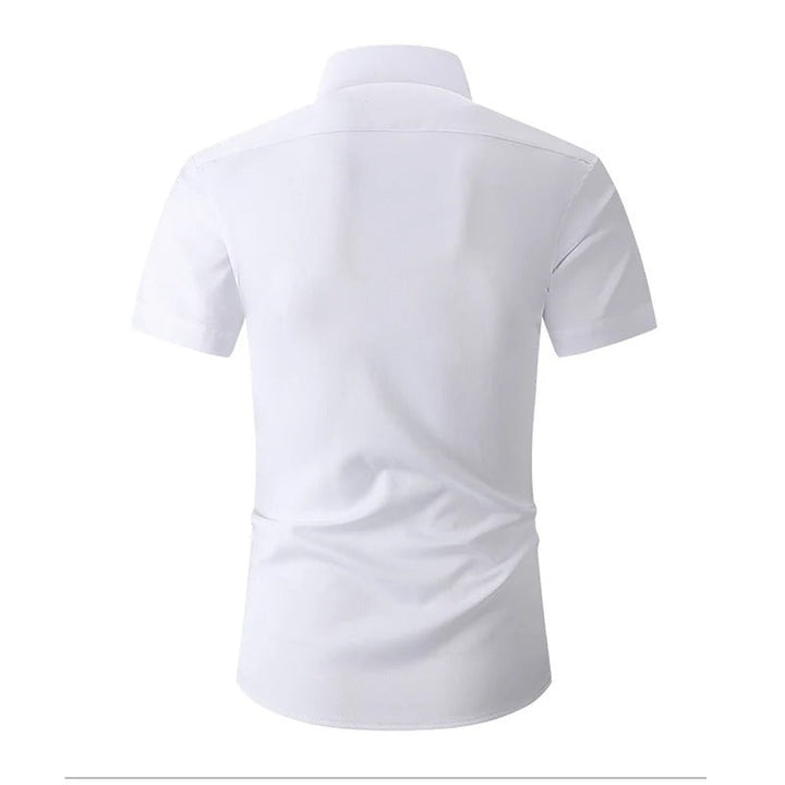 Slim Fit Short-Sleeve Shirt Breathable Fabric