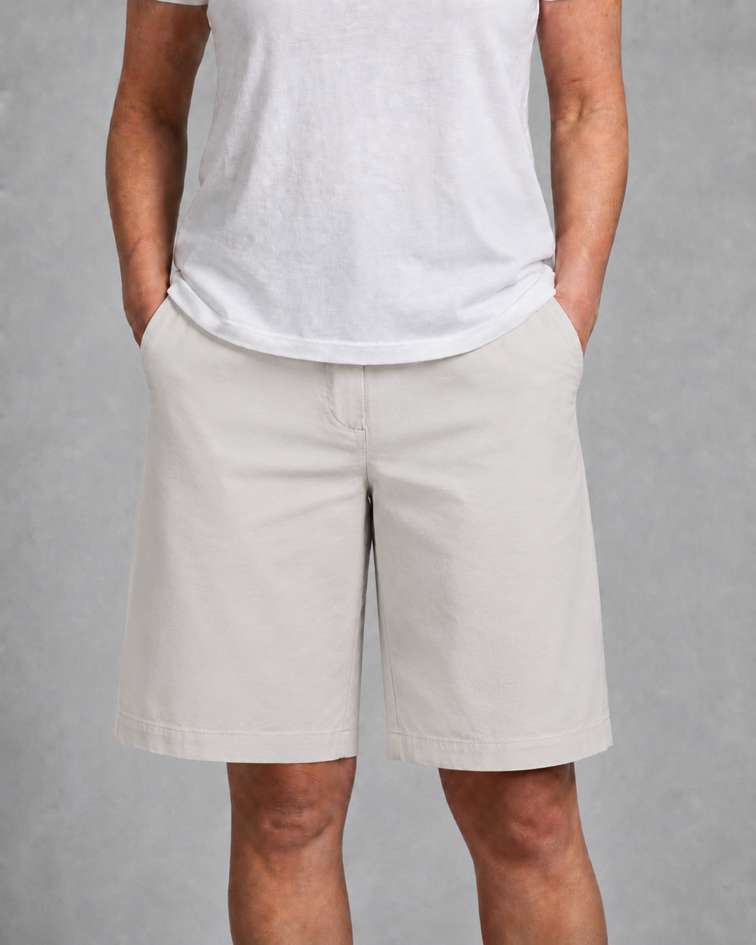 Men's Mid Rise Straight Leg Knee Length Shorts