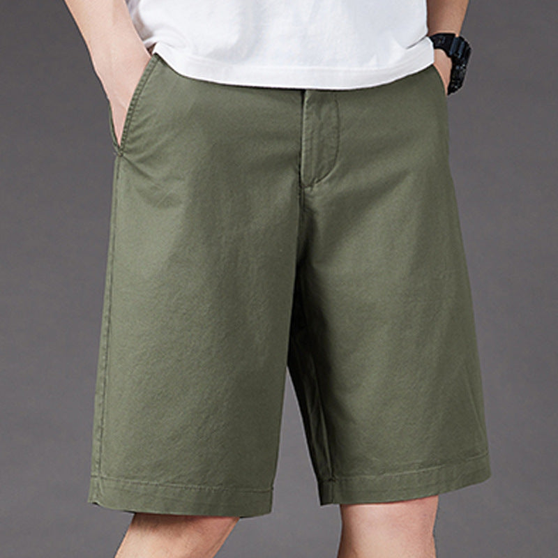 Side view of women's knee-length shorts showing the side pocket