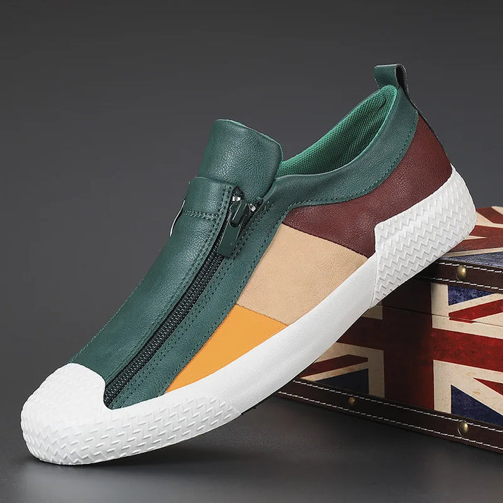 Men's Leather Colourblock Sneakers
