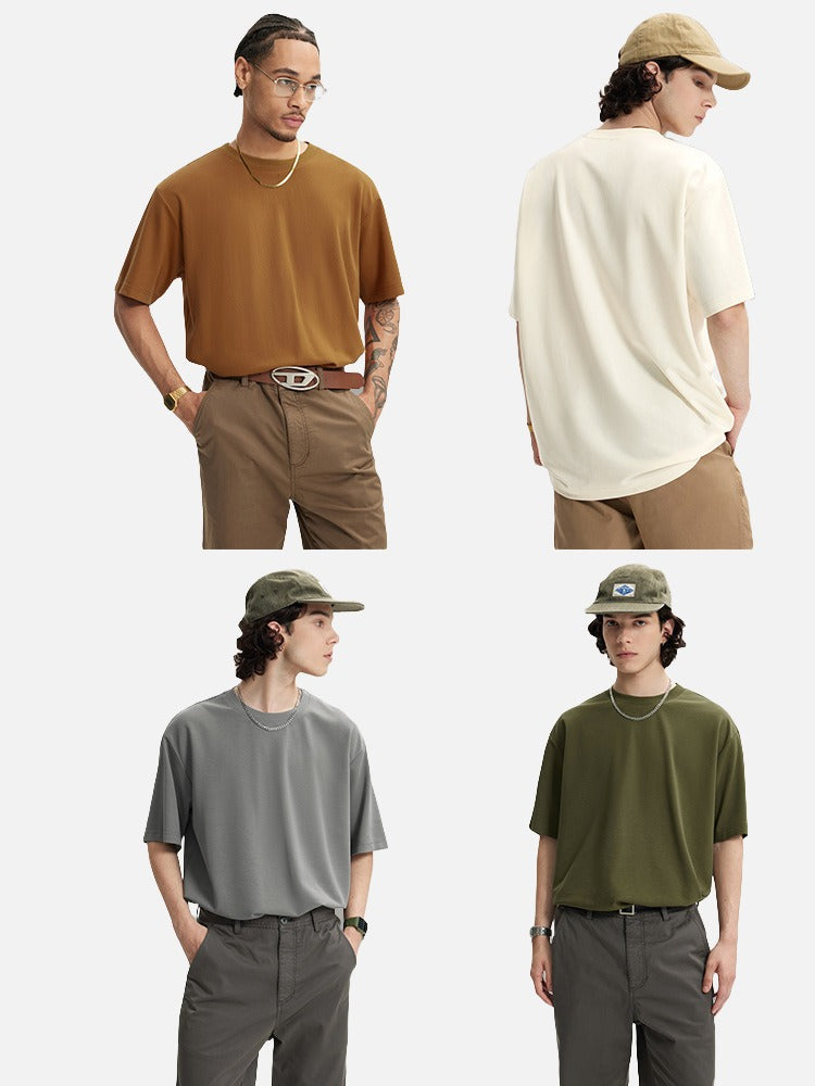 Men's oversized cotton T-shirt in a minimalist plain design