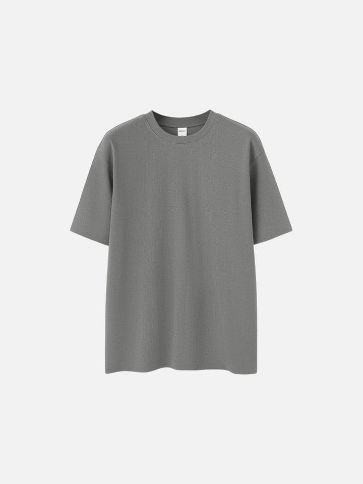 Men's relaxed fit cotton T-shirt in a solid colour, back view