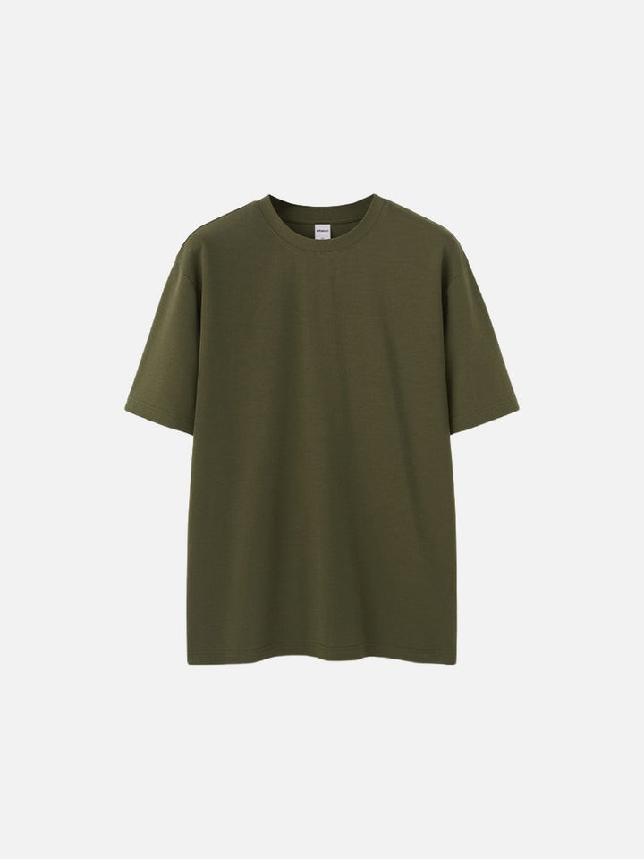 Man wearing an oversized cotton T-shirt with a relaxed silhouette
