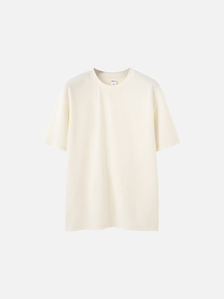 Men's oversized cotton T-shirt in a solid colour, front view