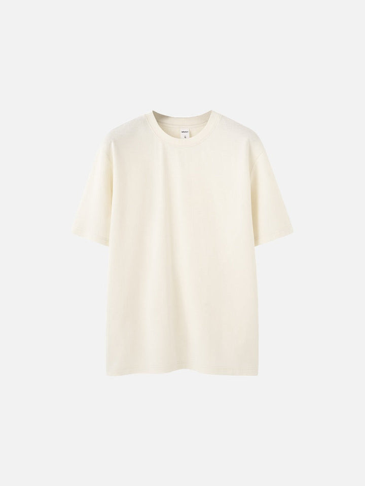 Men's oversized cotton T-shirt in a solid colour, front view