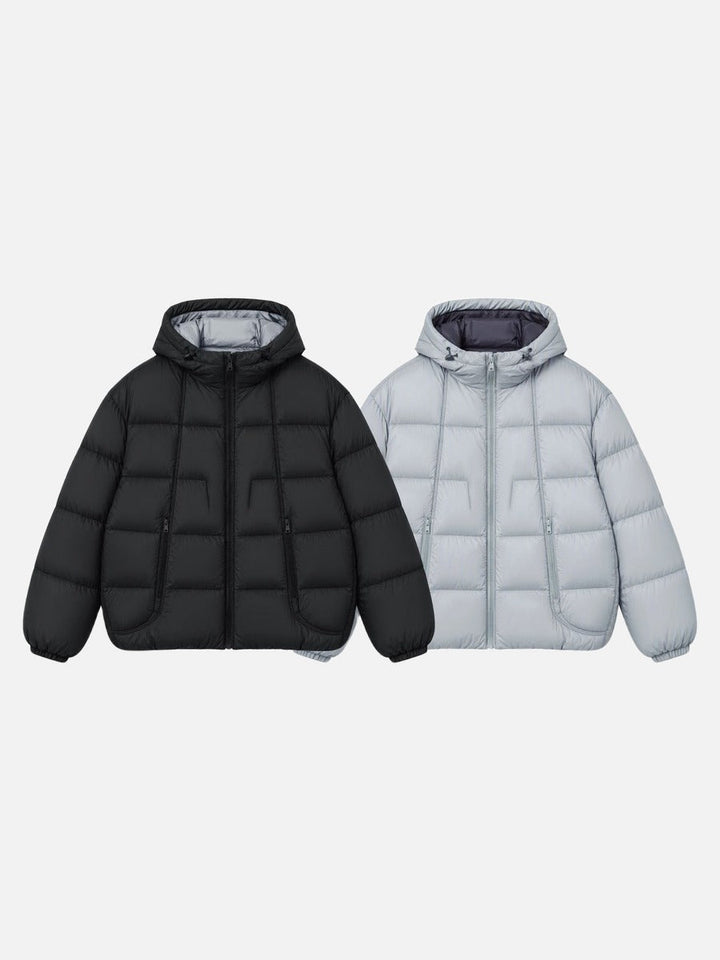 Men's puffer jacket styled as a warm everyday winter layer